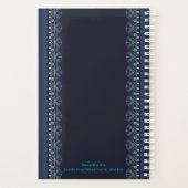 Blue Lace Pattern Boho Planner (Achterkant)
