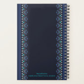 Blue Lace Pattern Boho Planner (Achterkant)