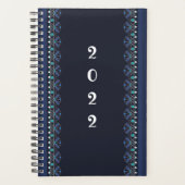 Blue Lace Pattern Boho Planner (Voorkant)