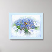 Blue Lace Pet Hydrangea Flowers Canvas Afdruk (Voorkant)