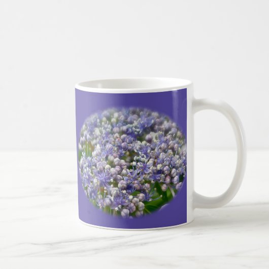 Blue Lace Pet Hydrangea Flowers Koffiemok (Rechts)