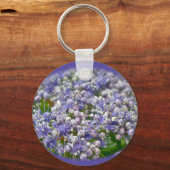 Blue Lace Pet Hydrangea Flowers Sleutelhanger (Voorkant)