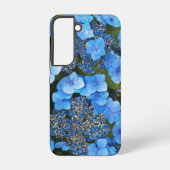 Blue Lacecap Hydrangea Blooms Floral Samsung Galaxy Hoesje (Achterkant)