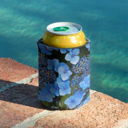 Blue Lacecap Hydrangea Floral Blikjeskoeler (Insitu Zwembad)