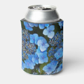 Blue Lacecap Hydrangea Floral Blikjeskoeler (Blikje Achterkant)