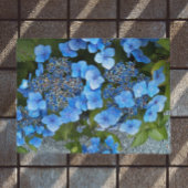 Blue Lacecap Hydrangea Floral Deurmat