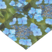 Blue Lacecap Hydrangea Floral Pattern Tafelkleed (Gekanteld)