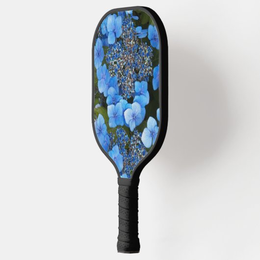 Blue Lacecap Hydrangea Floral Pickleball Paddle (Links)