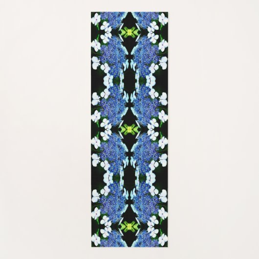 Blue Lacecap Hydrangea Flower Up Abstract Yogamat (Voorkant)