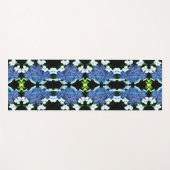 Blue Lacecap Hydrangea Flower Up Abstract Yogamat (Voorkant (horizontaal))