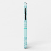 Blue Laced Flower Case-Mate iPhone Case (Achterkant/links)