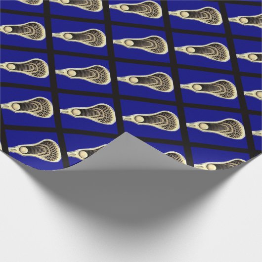Blue Lacrosse Gift Cadeaupapier (Hoek)