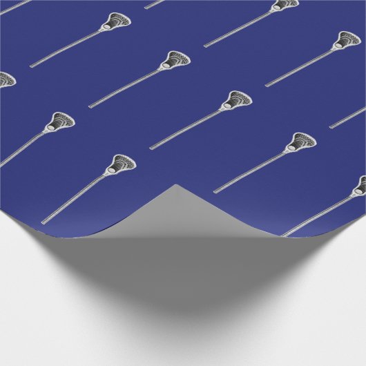 Blue Lacrosse Gift Cadeaupapier (Hoek)