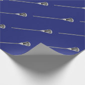 Blue Lacrosse Gift Cadeaupapier (Hoek)