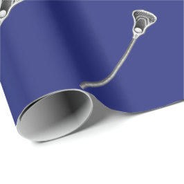 Blue Lacrosse Gift Cadeaupapier