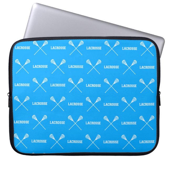 Blue Lacrosse Sticks-laptophoes Laptop Sleeve (Voorkant)