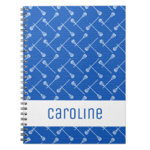 Blue Lacrosse White Sticks gepatterd