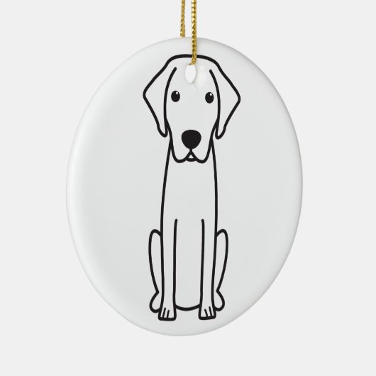 Blue Lacy Dog Cartoon Keramisch Ornament (Rechts)
