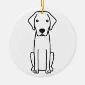 Blue Lacy Dog Cartoon Keramisch Ornament (Voorkant)