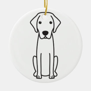 Blue Lacy Dog Cartoon Keramisch Ornament