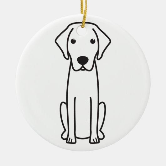 Blue Lacy Dog Cartoon Keramisch Ornament (Voorkant)