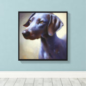 Blue Lacy hond  Canvas Afdruk (Insitu (Houten vloer))