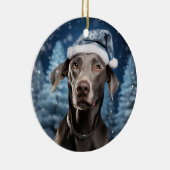 Blue Lacy Hond Kerstaandenken Keramisch Ornament (Rechts)