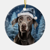 Blue Lacy Hond Kerstaandenken Keramisch Ornament (Voorkant)