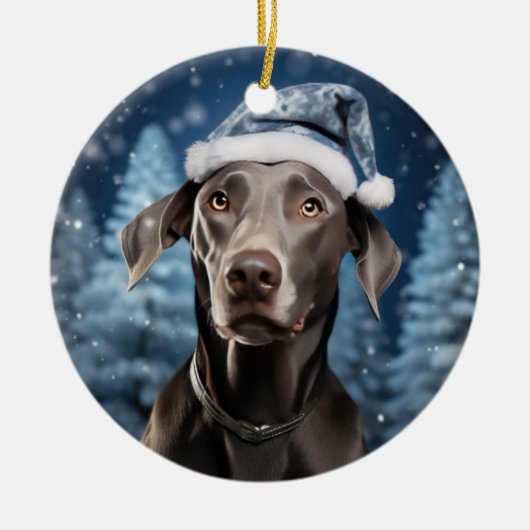 Blue Lacy Hond Kerstaandenken Keramisch Ornament (Voorkant)