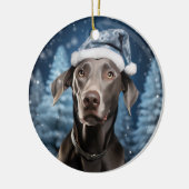 Blue Lacy Hond Kerstaandenken Keramisch Ornament (Links)
