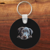 Blue Lacy hond moeder vader glurend puppy Sleutelhanger (Voorkant)