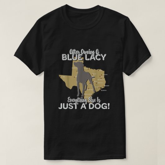 Blue Lacy Hunting Dog T-shirt (Design voorkant)