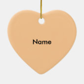 Blue Lacy Ribbon Heart-ornament Keramisch Ornament (Achterkant)