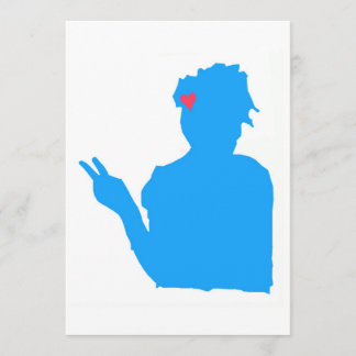 Blue Lady Invitation Kaart