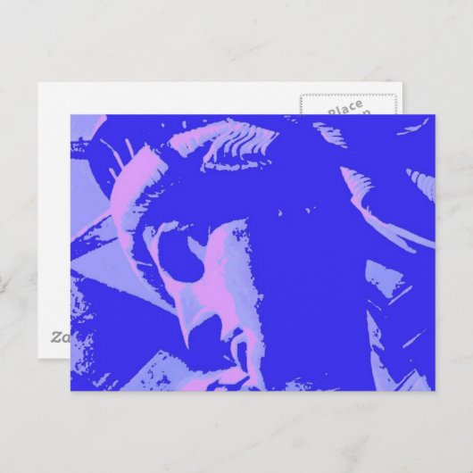 Blue Lady Liberty Briefkaart (Voorkant / Achterkant)