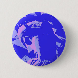 Blue Lady Liberty Ronde Button 5,7 Cm