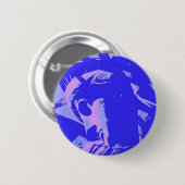Blue Lady Liberty Ronde Button 5,7 Cm (Voorkant /achterkant)