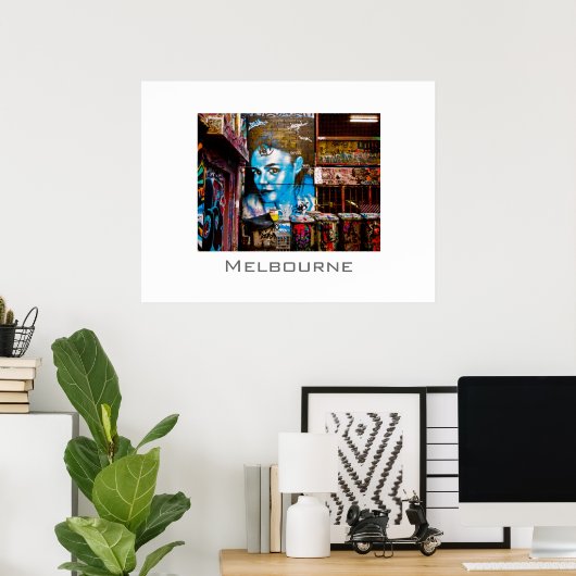 Blue Lady, Melbourne Poster (Thuiskantoor)
