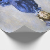 Blue Lady Parisienne Renoir Impressionist Paint Cadeaupapier (Hoek)