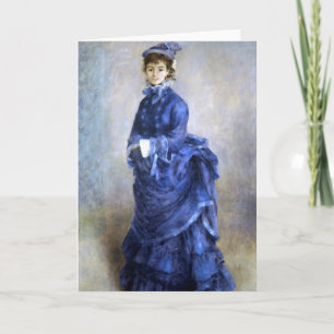 Blue Lady Parisienne Renoir Impressionist Paint Kaart