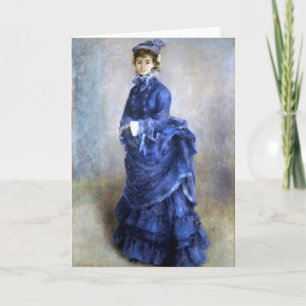 Blue Lady Parisienne Renoir Impressionist Paint Kaart