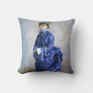 Blue Lady Parisienne Renoir Impressionist Paint Kussen