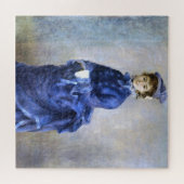 Blue Lady Parisienne Renoir Impressionist Paint Legpuzzel (Horizontaal)