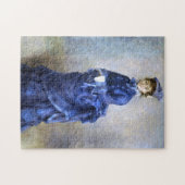Blue Lady Parisienne Renoir Impressionist Paint Legpuzzel (Horizontaal)