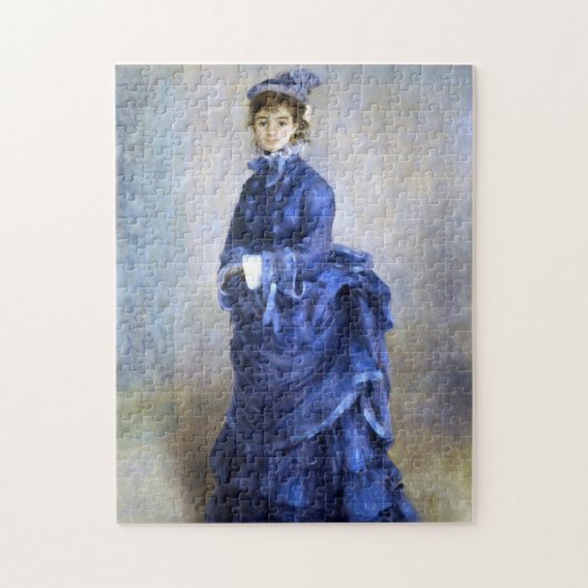 Blue Lady Parisienne Renoir Impressionist Paint Legpuzzel (Verticaal)