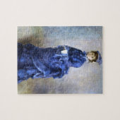 Blue Lady Parisienne Renoir Impressionist Paint Legpuzzel (Horizontaal)