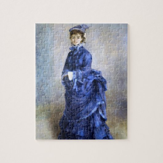 Blue Lady Parisienne Renoir Impressionist Paint Legpuzzel (Verticaal)