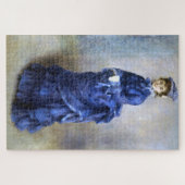 Blue Lady Parisienne Renoir Impressionist Paint Legpuzzel (Horizontaal)