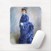 Blue Lady Parisienne Renoir Impressionist Paint Muismat (Met muis)