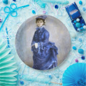 Blue Lady Parisienne Renoir Impressionist Paint Papieren Bordje (Feest)